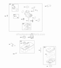 Air Cleaner Carburetor Fuel Supply Diagram and Parts List for 10T702-1507-B1  Briggs and Stratton Engine